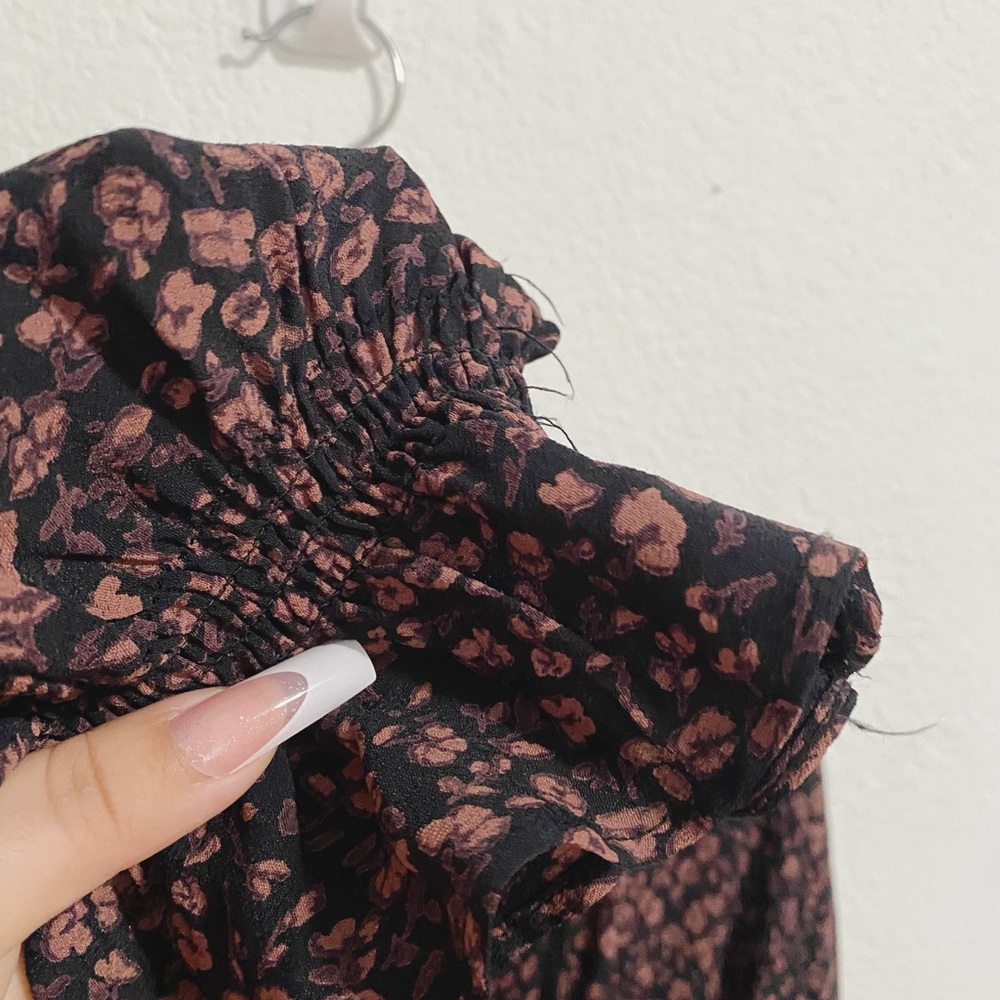 Anthropologie Nichola peplum top billowing sleeves size M - Picture 5 of 9